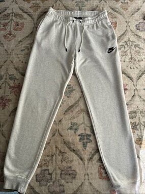 Nike Light Gray Sweatpants with Black Swoosh